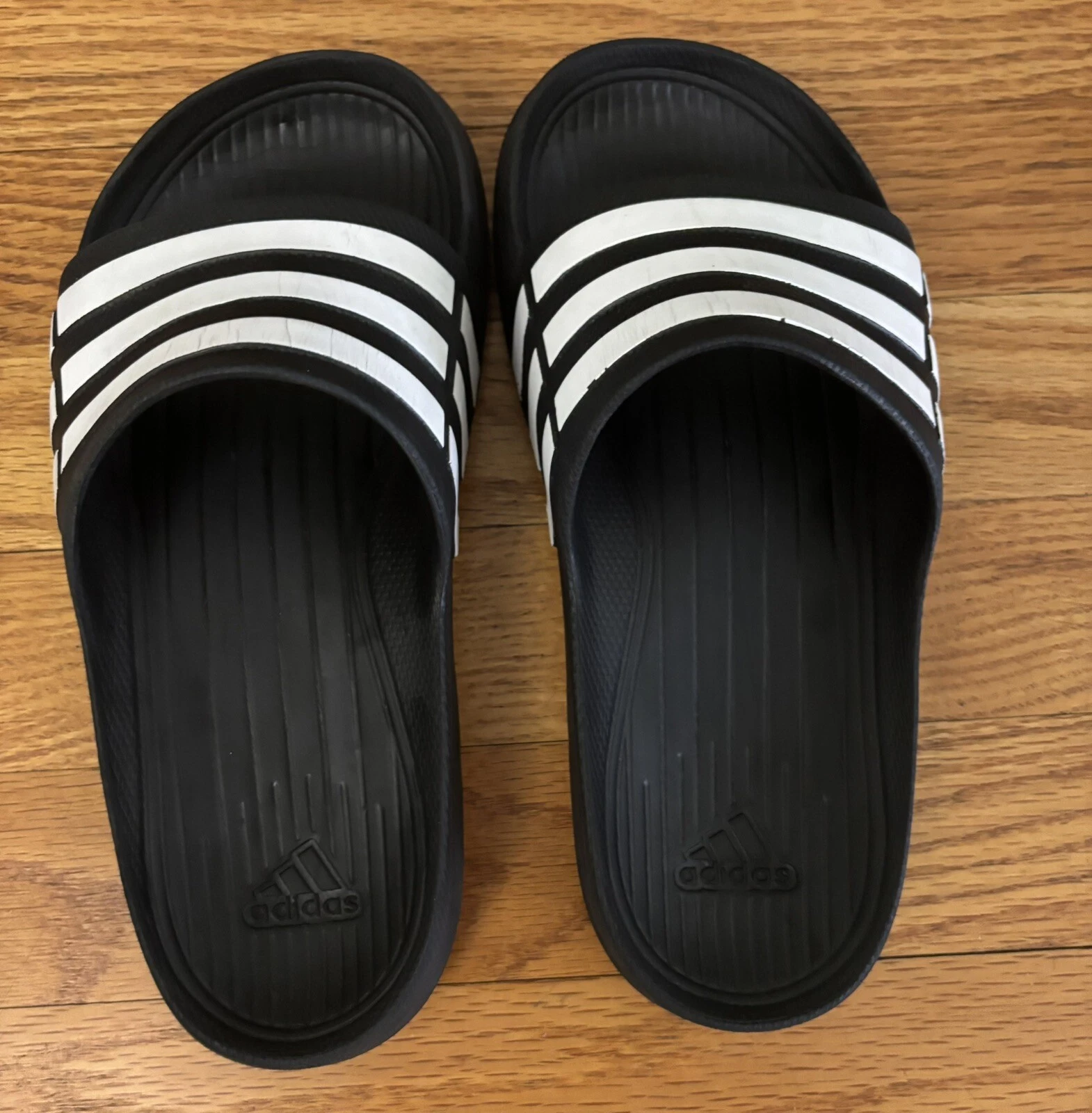 Sandali Adidas Slides bambino 4 (donna 6) nero bianco Adilette LEGGI DESCRIZIONE
