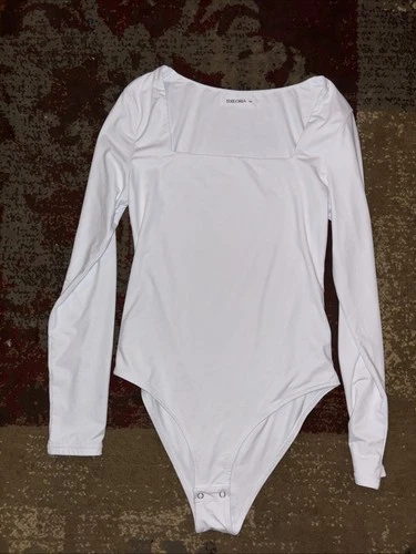 Reoria White Bodysuit| Square Neckline Size Medium