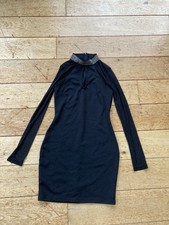 Love J 90s Black Mesh Bodycon Evening Date Night Dress Size Small