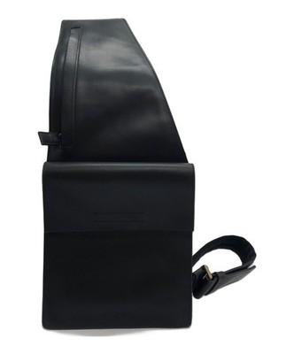 PRADA Archive Leder Schultertasche Schwarz Herren Echt Luxus Italien Spiegellos