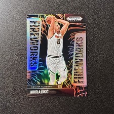 2024 Panini Prizm Black Nikola Jokic Fireworks #7 Silver Prizm