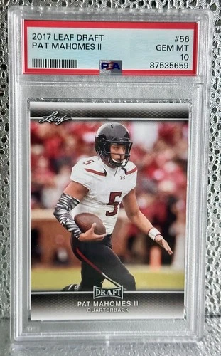 2017 Leaf Draft - Patrick Mahomes II #56 ROOKIE CARD (RC) PSA 10 GEM-MT