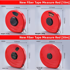 Cinta métrica de fibra de vidrio 10m 20m 30m 50m transparente doble cara graduaciones