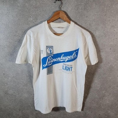 Vintage Stedman Leinenkugels Chippewa Falls Single Stitch T-Shirt Herren M weiß