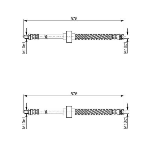 2X Bosch BremsschlÄUche Vorne Passend FÜR CitroËN C5 Links+Rechts-image