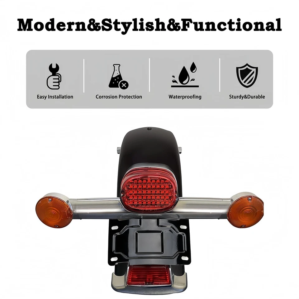 Custom Dynamics License Plate Relocation Kit #CD-LPR-KIT Harley Davidson black - Image 2 of 4