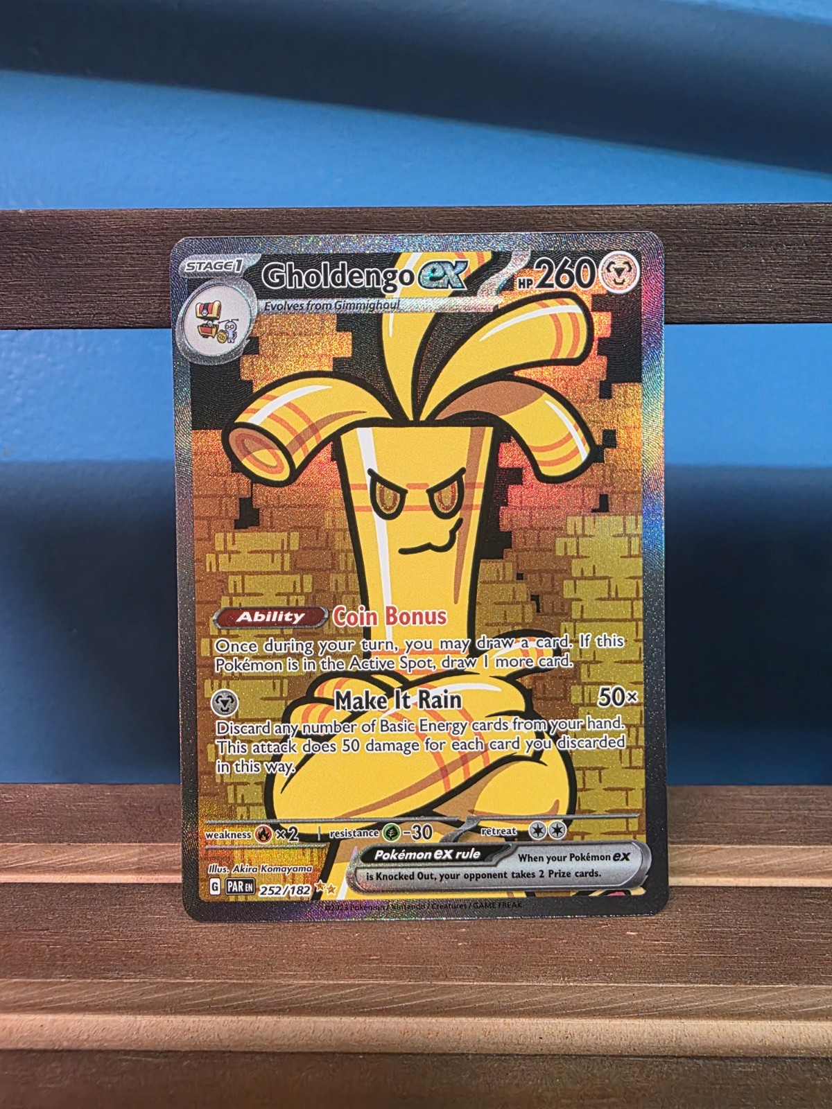 Gholdengo Ex Special Illustration Rare 252/182 Paradox Rift Pokemon - NM