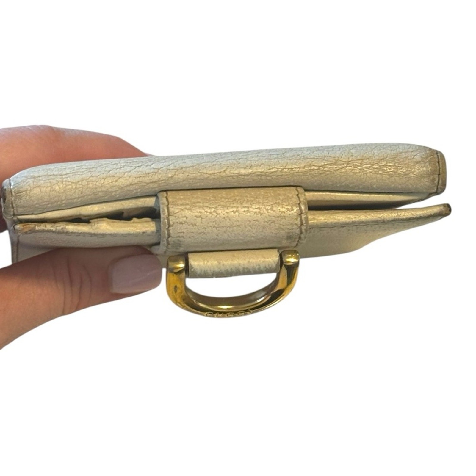 Authentic Gucci Abbey D- Ring Compact Leather Wal… - image 10