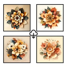 Set 4 Realistic Digital Wall Art Print Modern Home Decor Printable Instant #54