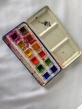 Vintage Metal Pocket Tin of Reeves Watercolour Paint