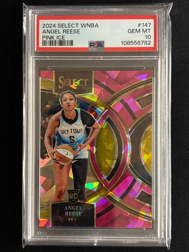 2024 Panini Select WNBA Angel Reese Pink Ice Prizm Premier Level PSA 10
