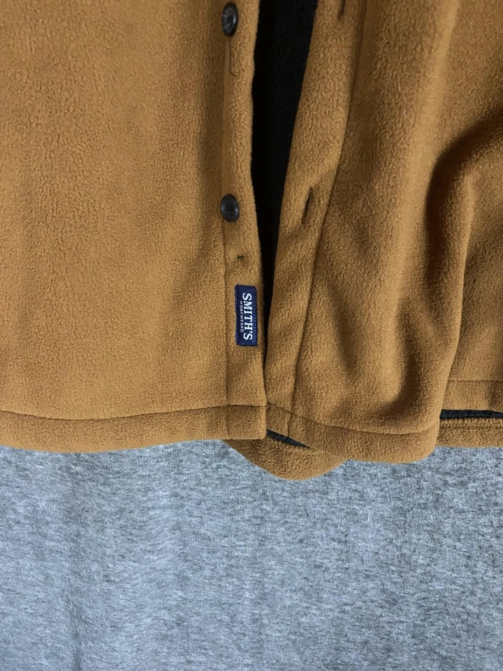 Smith's Workwear Chaqueta Para Hombres 2XL Marrón Forrado de Vellón Abotonado Sherpa Camisa Abrigo Foto 2 de 4