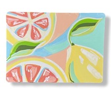 Whimsical Lemon, Grapefruit – Original ACEO Acrylic Mini Painting 2.5x3.5 OOAK