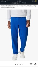 Hanes EcoSmart Men's Fleece Sweatpants Deep Royal XL