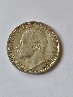 3 Mark Deutsches Reich 1910 Ernst Ludwig Grossherog Hessen Münze Silber