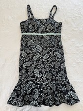 Vintage Y2K 2000s Black Paisley Fairy Cocktail Dress Punk Coquette Babydoll M