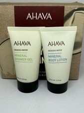 2 Ahava Mineral Deadsea Water- Body Lotion & Shower Gel 40ml/1.3fl.oz Ea New