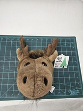 Stuffed Animal House Wall Toy Minis Moose Head Mount 11" Plush Hunting Decor