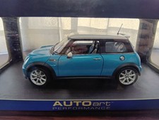 AUTOart 1/18 Mini Cooper S R53 Diecast Model Electric Blue Unused