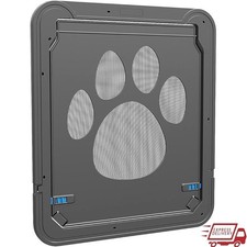 Large Dog Door Lockable Screen Pet Access Flap Easy Install Automatic Close New
