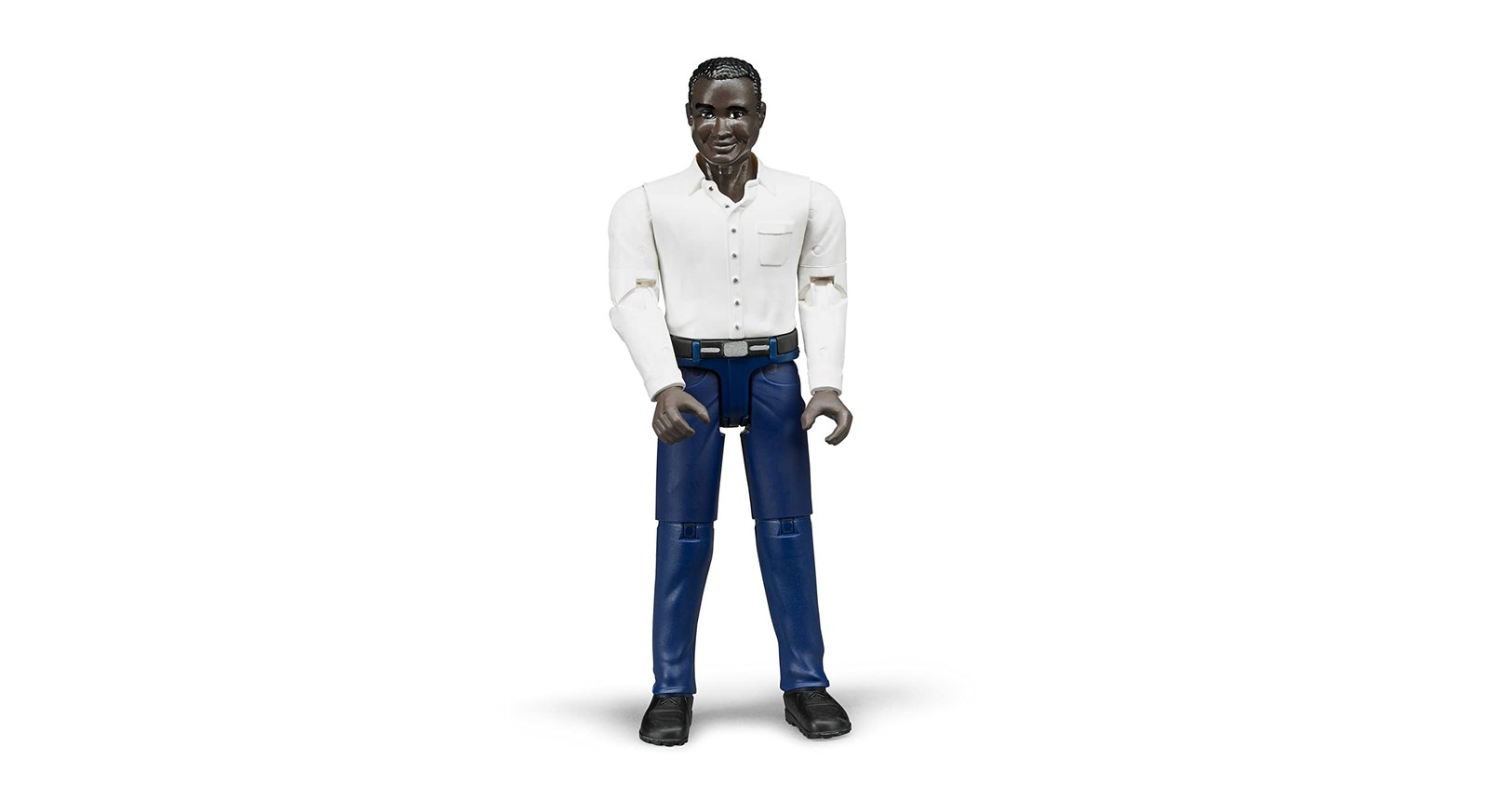Bruder 60004 Man Figure Dark Skin - Dark Blue Jeans 116 Scale Toy Worker Comp 3790₽