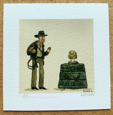 Scott C Great Showdown Indiana Jones Raiders of the Lost Ark ( The Idol ) Mondo