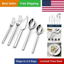Silverware Set, 20 Piece Flatware Cutlery Set for 4, 18/10 Stainless Steel Si...