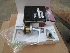 Tell commercial passage lockset, LC2475, brushed stainless finish, new