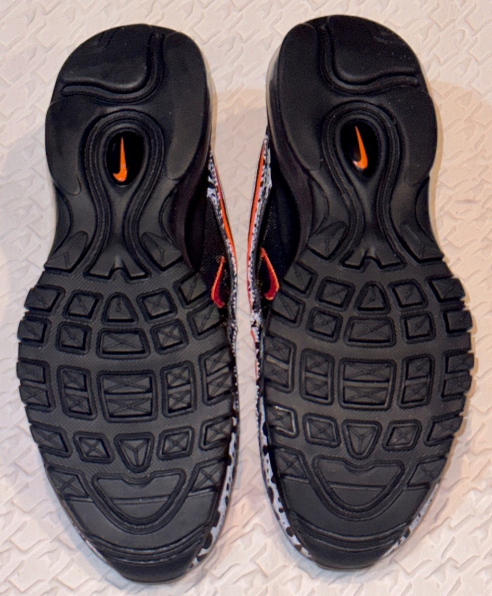 NIKE Air Max 97 Black Orange Running Training Shoes NEW Youth Boys Sz 3.5 4.5 7 — product photo 7 of 17