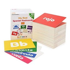 Spanish Flash Cards for Kids and Toddlers - 101 Cards - 202 Sides - Learn