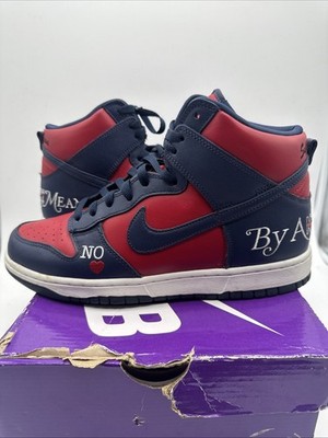 Nike Sb Dunk High Supreme By Any Means Navy Size 10