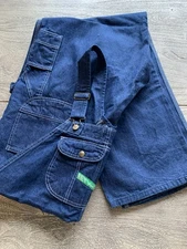 Key Bib Overalls 44x34 Blue Dark Wash Denim With Tags