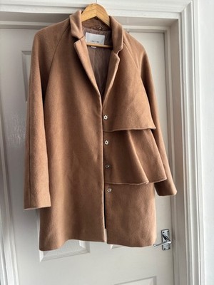 Ladies Size 10 Beige Coat Lost Ink Collared Elegant Preowned Used Winter GC