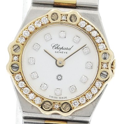 Chopard St Moritz 25/8067-11 Diamond Bezel 12P Diamond Quartz Ladies_933620
