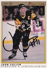 JOHN CULLEN Authentic Autograph 1990 OPC PREMIER Pittsburgh Penguins Hockey Card