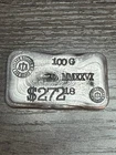 100 Gram .999silver Rutland Bullion Hand Poured Silver Bar Awesome Poured Lines