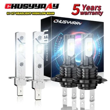 4X H1+H7 LED Headlight High Low Beam Combo Bulbs Kit 8000LM Super White 6000K