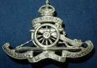 WW1 3rd THIRD ROYAL GARRISON ARTILLERY RGA MILITARY CAP BADGE 3 LUGS GENUINE