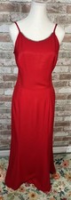 Vintage 1990  s Jessica McClintock Red Prom Gown Rhinestone Neckline Sz 9/10