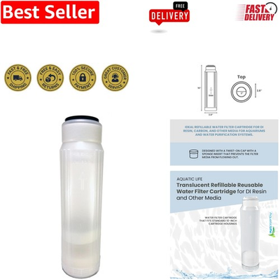 #ad 10quot; x 2.5quot; Refillable Water Filter Cartridge Eco Friendly amp; Translucent Design $18.99