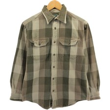 Used GIDE SERIES Long Sleeve Heavy Flannel Check Shirt Men's Size Small