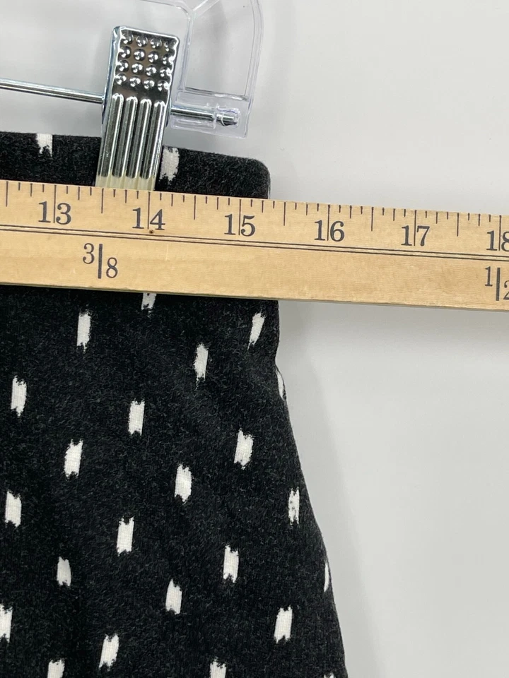 Falda Ann Taylor Mujer 4 Negra Estampado Azteca Elastizada Pull On Fluida Acampanada Boho Foto 4 de 4