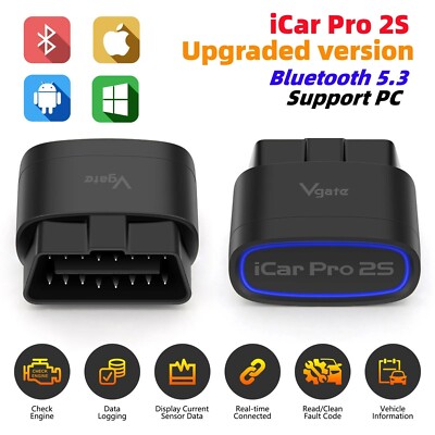 iCar Pro 2S ELM327 Bluetooth 5.3 for Android/IOS/PC OBD2 Car Diagnostic Tool
