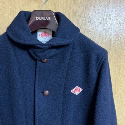 Danton round collar Jacket Coat color Dark Navy size 42 XL Men's