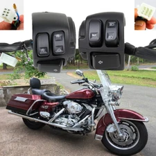 1" 25mm Handlebar Control Switch + Wiring Harness For Harley Davidson Road King