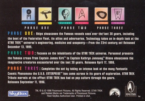 STAR TREK REFLECTIONS THE FUTURE 30 YEARS OF PHASE 2 TWO 1996 BASE CARD SET 100 - Picture 7 of 7