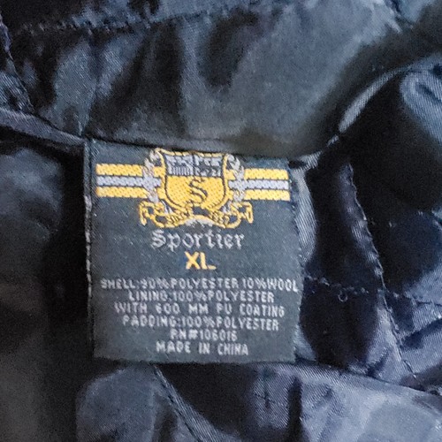 Sportier Brand 1957 XL Black Military Jacket Wool Blend 6 Pocket Zip Button Up - Picture 10 of 14