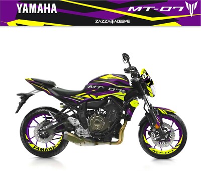 Grafikkit für Yamaha MT-07 2014 - 2017 Purple Yellow Fluo / Viola Giallo Fluo