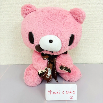 TAiTo Gloomy Bloody Bear Plush Sweet V&W Pink Ribbon Valentine