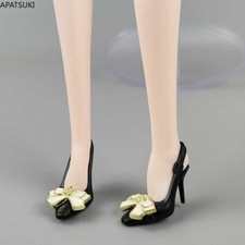 1pair Black Fashion Doll Shoes For 11.5in. Dolls Accessories High Heel Sandals